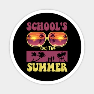 Retro Last Day Of School Schools Out For Summer Teacher Gift Magnet